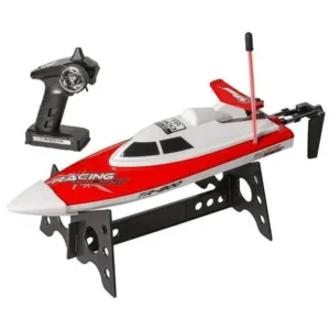 Top Race Remote Control Water Speed Boat, Perfect Toy for Pools and Lakes â€œBlueâ€ 27Mhz (TR-800) (Red)